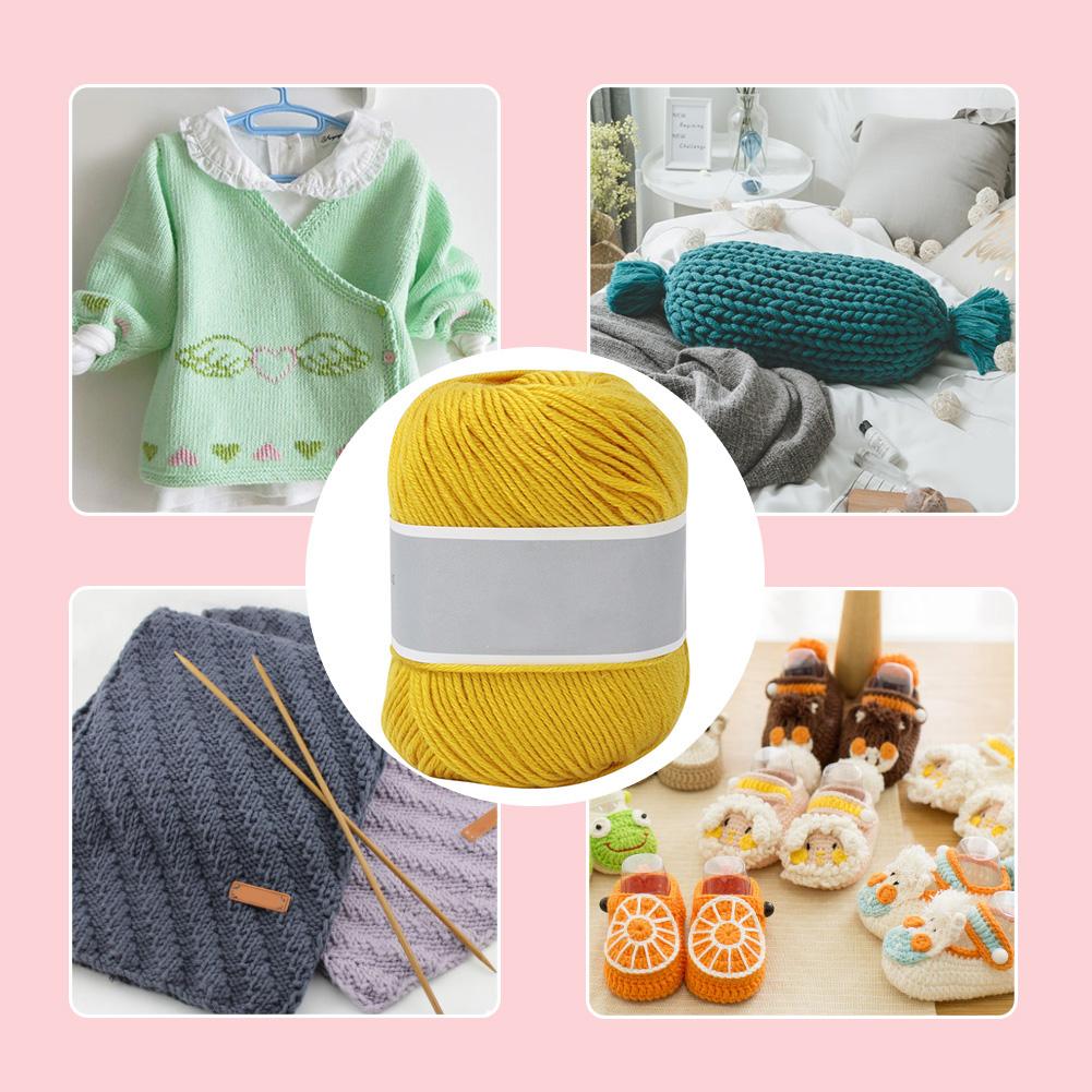 Popular Baby Milk Thread Thick Milk Cotton Line Manual Weaving(bluish Yellow)