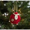 Sheep Shape Christmas Ornament Felt Material Felt Pendant Cute Xmas Hanging Charm  Gift Decoration