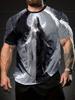 3D Angelic Dual Wings Print Men'S Round Neck T-Shirt – Fashionable Summer Top for Outdoor Activities, Gym, Running & Casual Wear, Comfortable Home