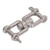 304 Stainless Steel Double Jaw Shackle Rustproof Universal Jaw Anchor Connector for Hardware Lifting Connection 12mm