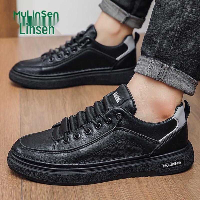 MULINSEN Men s Casual British Style Sneakers M88-1 41 чёрный