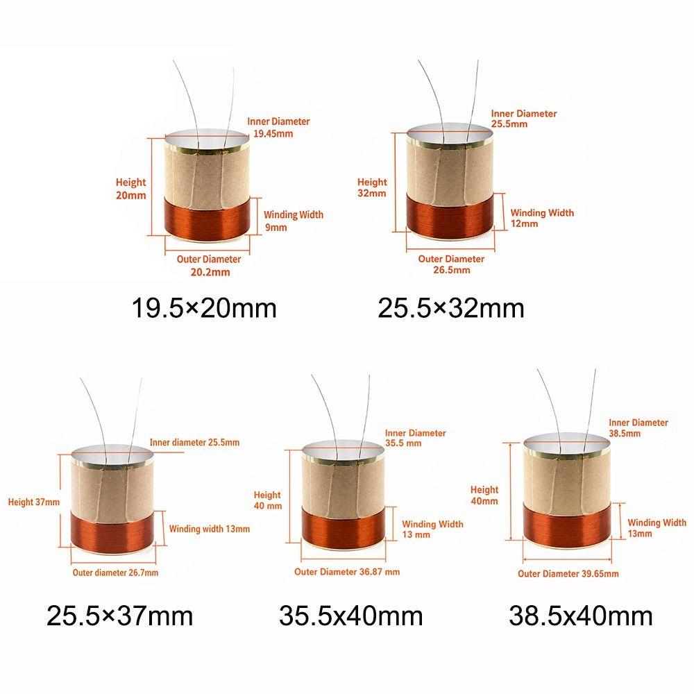 2 Layers Bass Voice Coil 19.5-38.5mm Bass Speaker Voice Coil Aluminum Voice Coil
