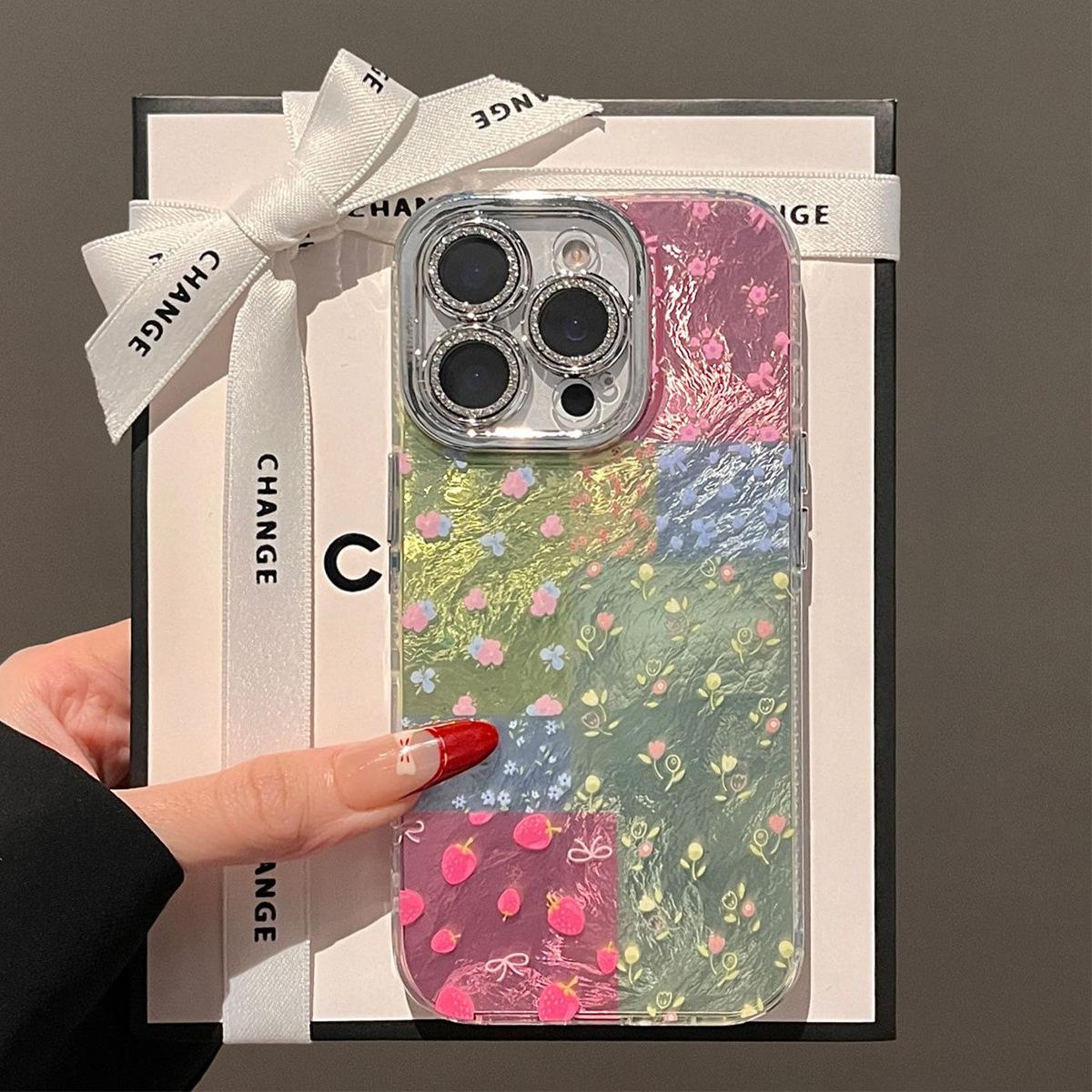 

Fine Hole Feather Yarn Mobile Phone Case, Transparent Mobile Phone Case Gasket, New Mobile Phone Case, Girls Imd Tuoma Gezi Mobile Phone Case For iPhone 16PROMAX