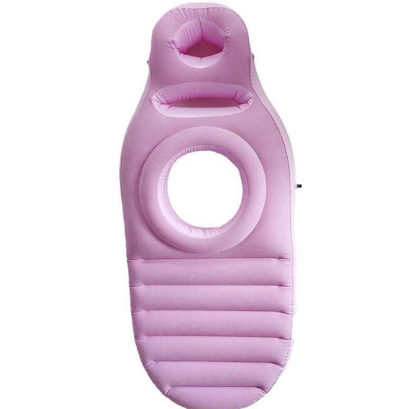 Eco-friendly PVC Inflatable Pregnant Woman Cushion - Comfortable Flocking Recessed Sleeping Pillow Pad