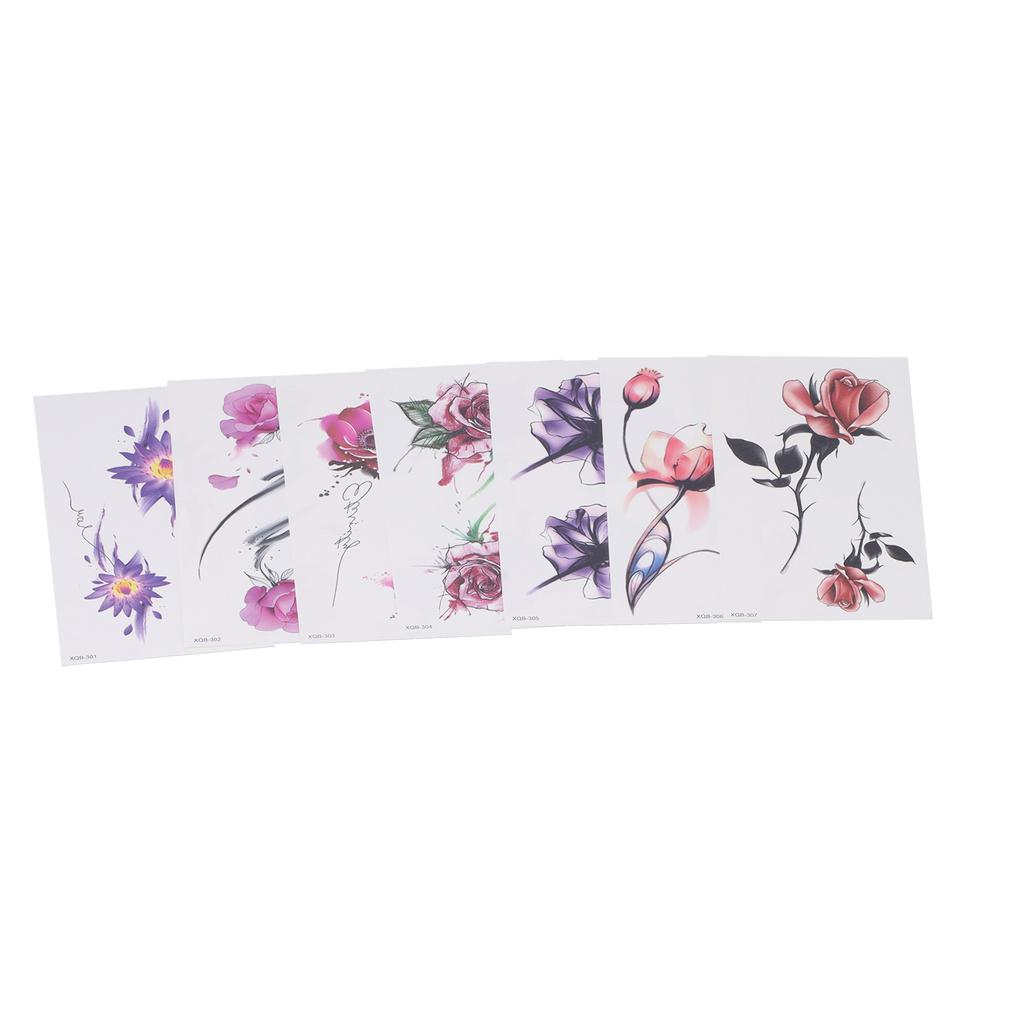 7 Sheet Flower Pattern Women Tattoo Sticker Waterproof Temporary Tattoo Sticker Accessory