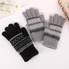 Unisex Touchscreen Jacquard Gestrickte Warme Handschuhe