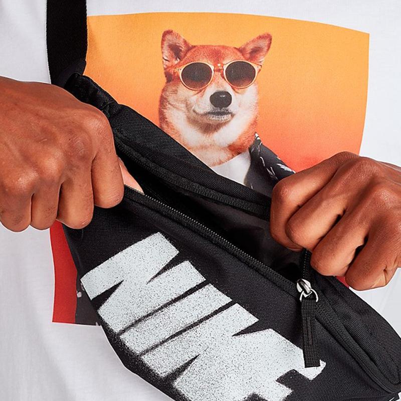 Nike Fabric Crossbody Fanny Pack Regular Unisex Black Casual BA6434-010