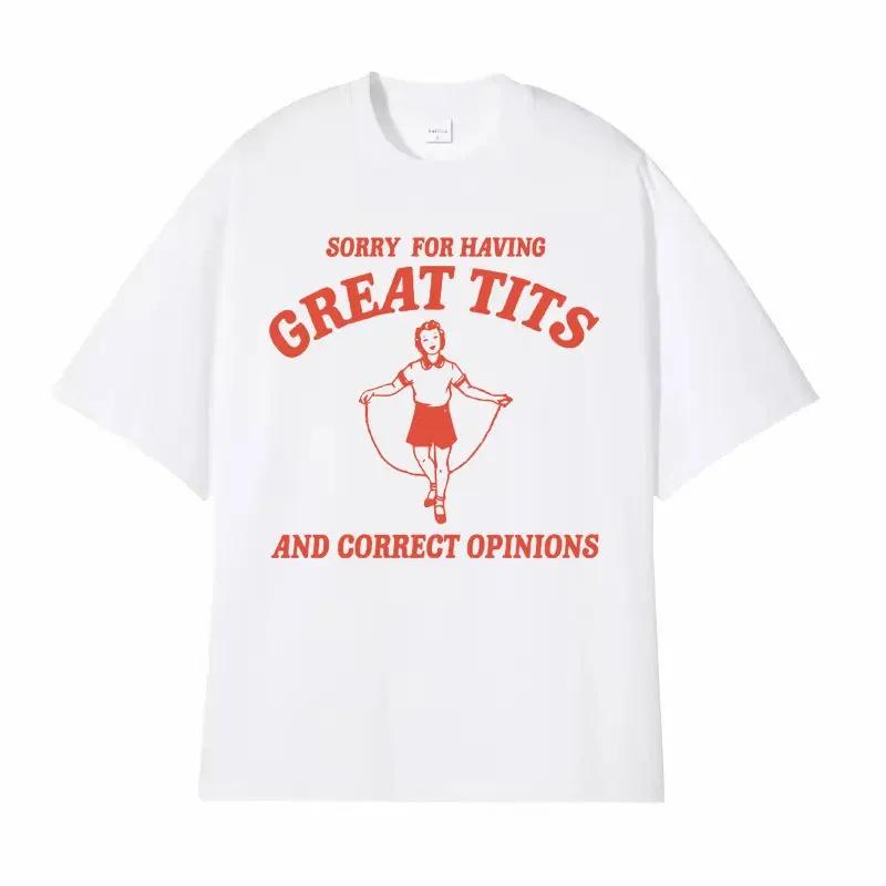 Trendy Creative Plus Size Cotton T-Shirt, Unisex Casual Round Neck Short Sleeve