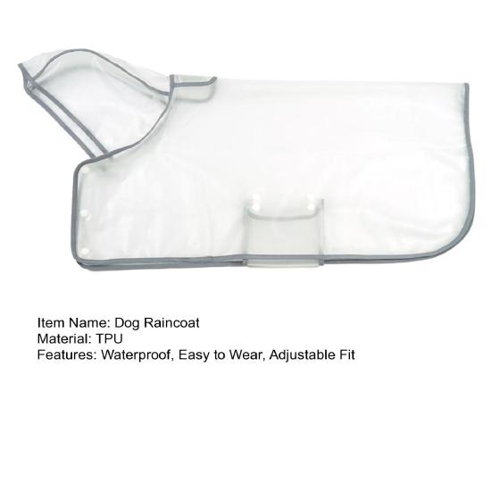 Průhledný psí pláštěnka Vodotěsné pončo pro mazlíčky Pláštěnka s kapucí s otvorem na vodítko pro štěňata Malé až velké psy