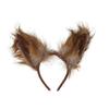 Foxes Cosplay Set Foxes Tail with Foxes Ears Headwear Set Plush Wolf Ears Headband Hair Accessories for Party