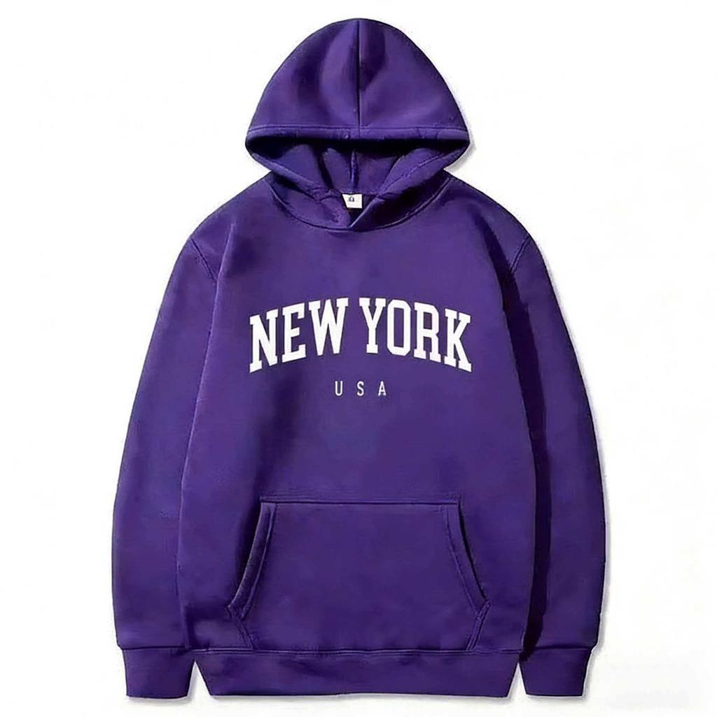 Men's and Women's Hooded Fashion Letter Trend Pattern Sweatshirt Loose Casual Jumper Sportswear