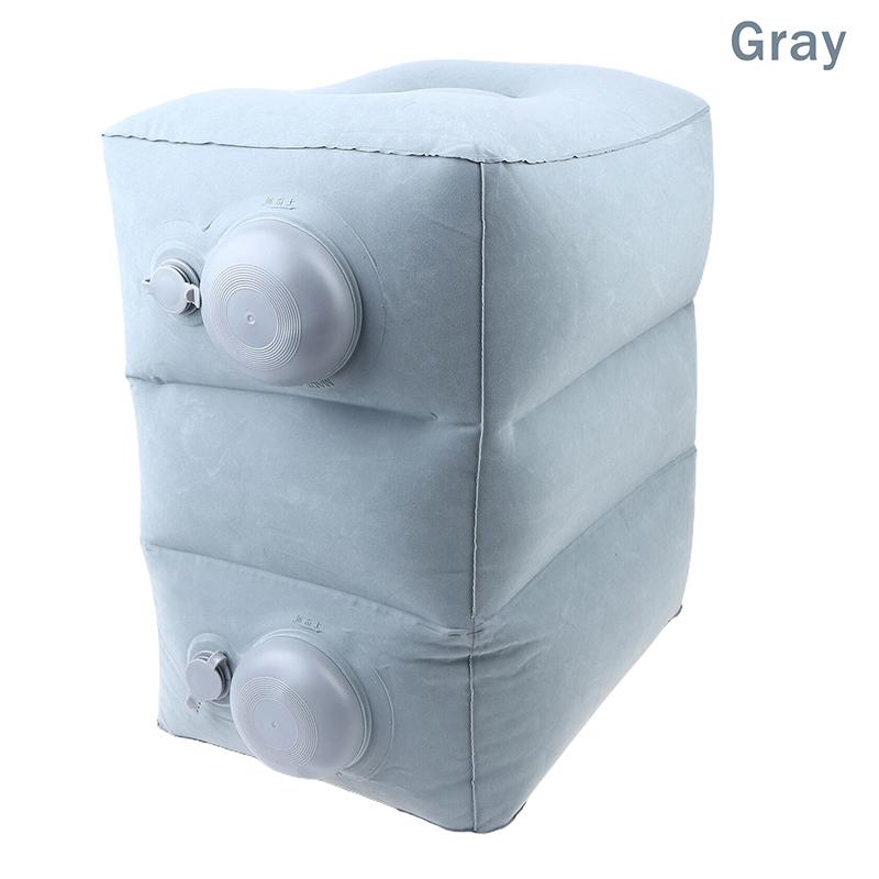 Inflatable Footrest Pillow Pvc Flight Sleeping Footrest Rest Pillow 3 Layer Height Adjustable Car Bus Travel Foot Rest Pillow