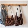 Bolso Cruzado Tote Grande para Mujer Estilo Coreano Estampado de Leopardo