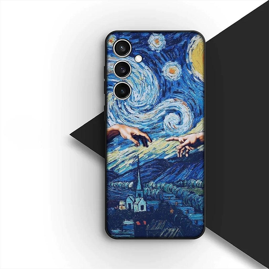 Sunflower Starry Night Van Gogh Phone Cover Case for Motorola Moto Edge 70 60 Fusion NEO Pro G Stylus G56 G96 G04 G05 20 Casing