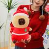Elk Capybara Plush Toy Santa Claus Capybara Fluffty Doll Capybara Plush Doll  Home Decor