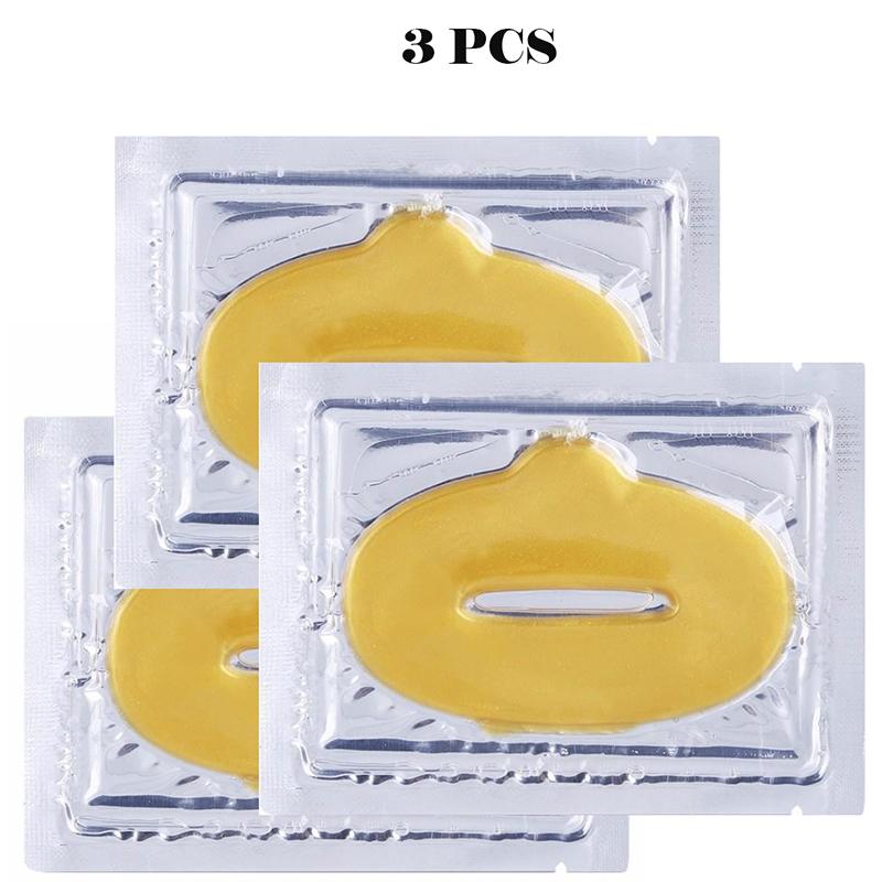 Gold Collagen Crystal Lip Mask Care Nawilżenie Nawilżenie Naprawa Usuń zmarszczki