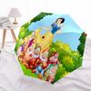 Snow White, Seven Dwarfs Themed Automatic Opening and Closing Umbrella, Brightly Colored 8-rib Portable Umbrella, Suitable for Men and Women
