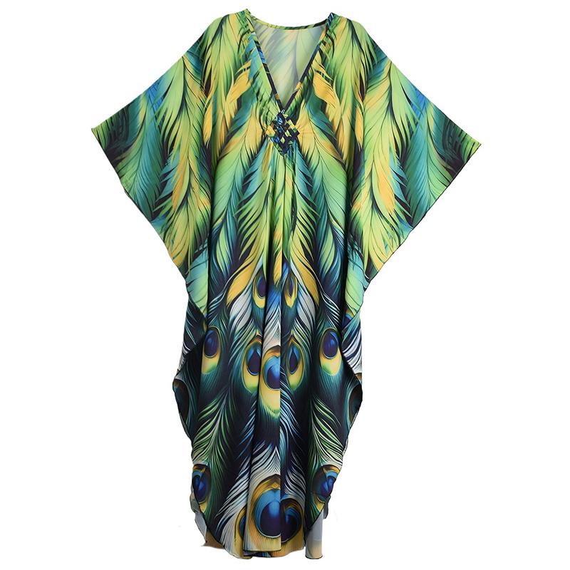 

XITAO Personality Print Cartoon Thin Dress Women Summer Dress GJ1211 One Size зелёный