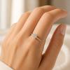 Mosan Moissanite 925 Silver Luxury Gemstone Ring 30 Points Total Weight 1.3g Champagne Jinmei Code Closed 5-6-7-8-9 MS-JZ032