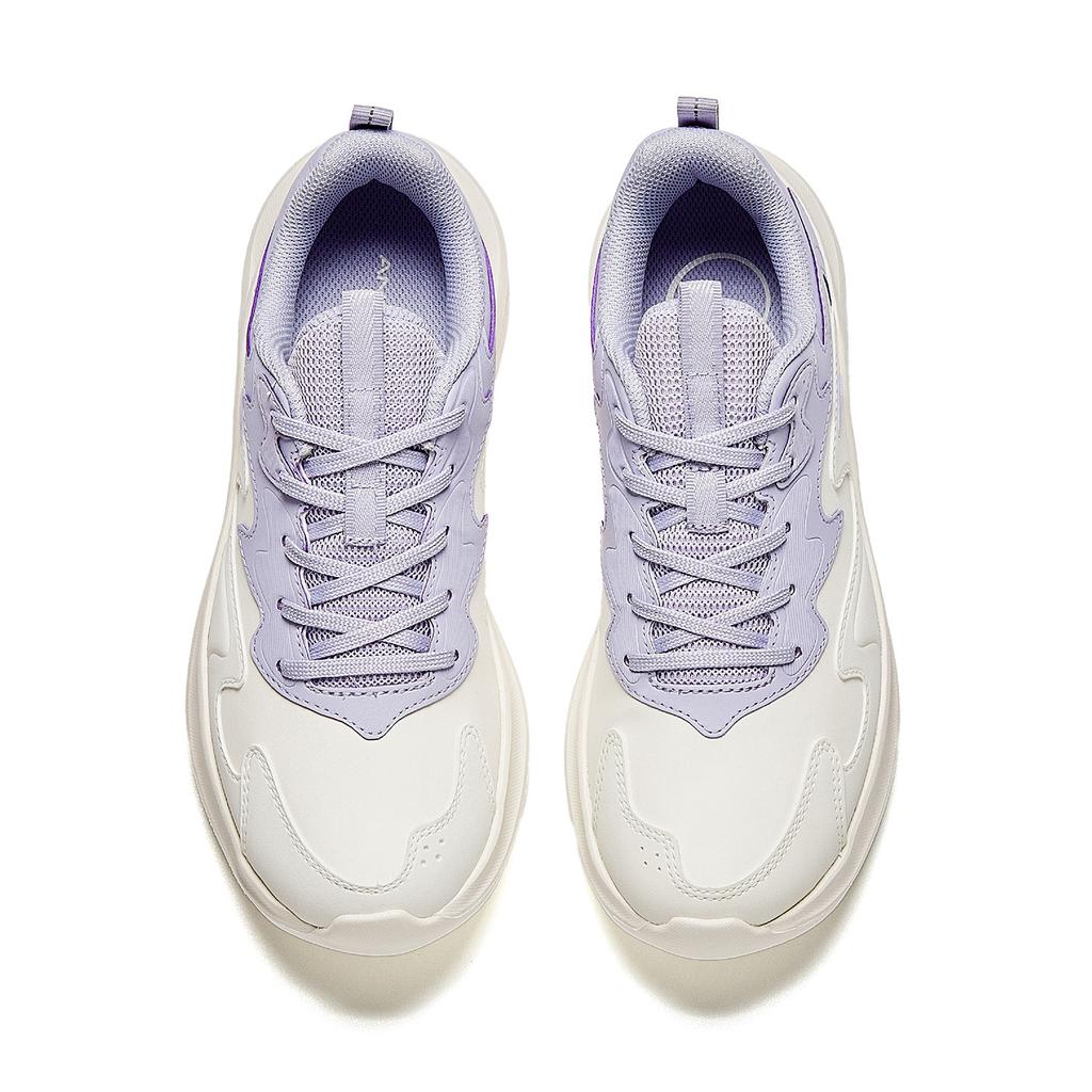 Anta Cushioning Slip Resistant Waterproof Low top Running Shoes Women's Mist Light Purple 922545523-1
