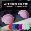 1pc Car Cup Holder Coaster Silicone Cup Holder With Bling Crystal Rhinestone Insert Non-Slip Cup Holders Silent Cup Pad