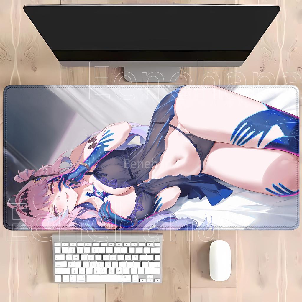 Wuwa Denia Wuthering Waves Kawaii Anime Girl Pc Mousepad Computer Keyboard Gaming Mouse Pad Office Hd Printing Overlock Desk Mat