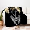 Supernatural Angel Wings Pendant Necklace for Men WomenBlanket Flannel Throw Blanket for Sofa, Bed, Travel, Camping, Office, Couch, Chair, A