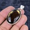 Smoky Topaz Gemstone Handmade 925 Sterling Silver Jewelry Pendant 1.85" M-3255