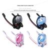Celotvárová šnorchlovacia maska s dvoma trubicami a silikónovým tesnením pre dospelých a deti - Neprepúšťajúca, Suché potápačské okuliare