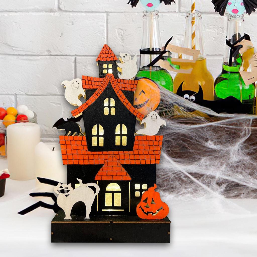 Halloween table decoration gift made of wood, scary, prop for