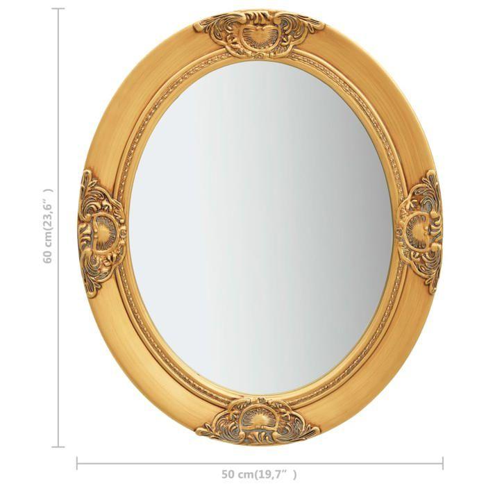 VidaXL Miroir mural style baroque 50x60 cm Doré 320349
