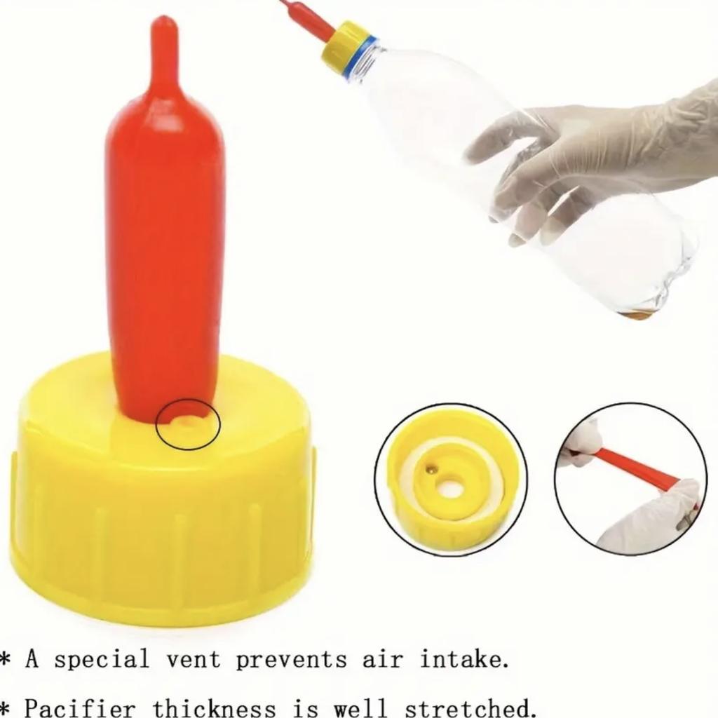 50 τμχ Θηλές από μαλακό καουτσούκ για ζώα, συμβατές με μπουκάλια, βιδωτό σύνδεσμο