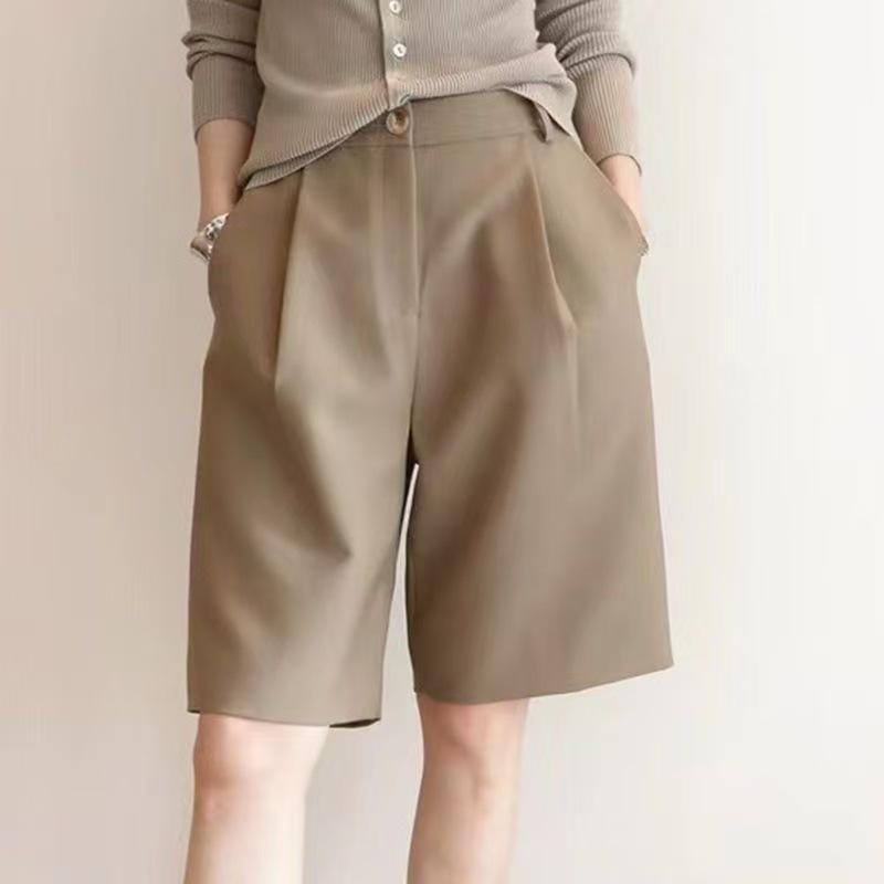 Women's High Waist Wide Leg Shorts Loose A Line 5 Inch Shorts With Drape Casual Summer Pants