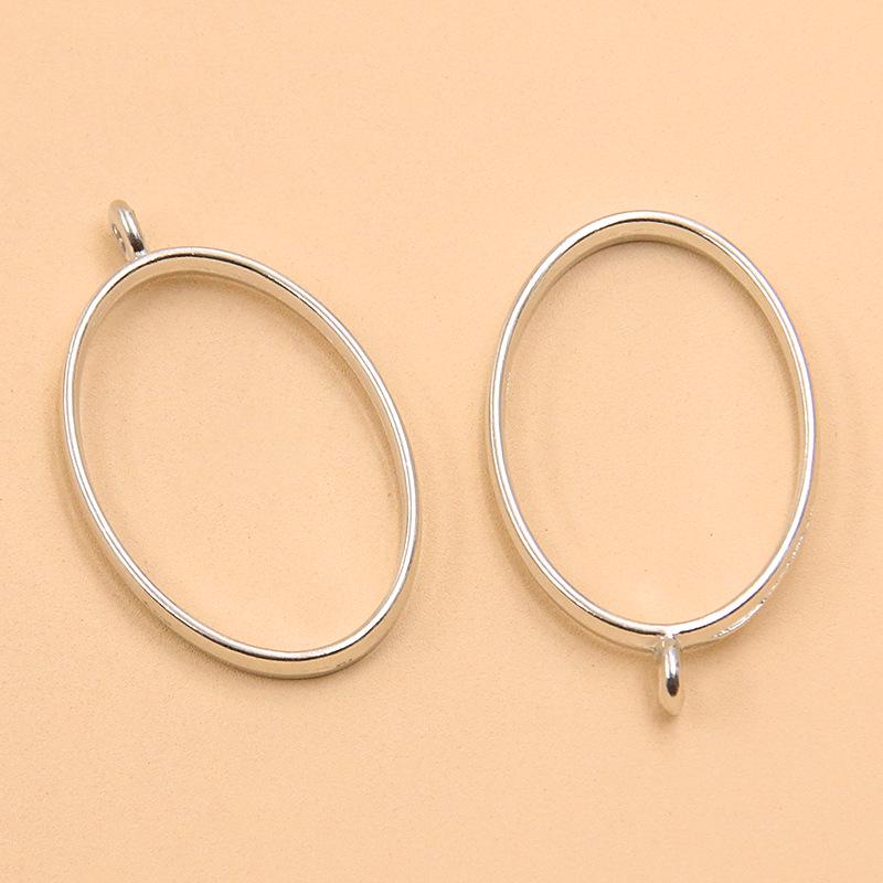 White K Alloy DIY Jewelry: Moon, Round & Heart Hollow Pendants (17 Styles)