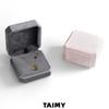 Custom Logo Velvet Octagonal Flip Top Necklace Box Mobile Necklace Holder Engagement Wedding Jewelry Display Packaging Gift Box
