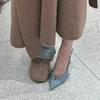 Women's Jeans Heeled Sandals Pointed High Heel Office Lady Shoes Beautiful Women Shoes