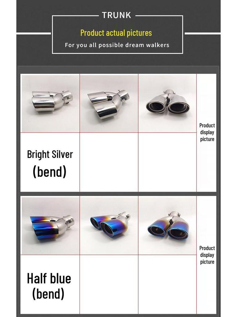 Compatibil cu Elantra, Excelle, Sylphy, Cruze, Sail, Focus și K3 Țeavă de eșapament dublă