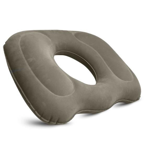 Inflatable Cushion Mid Hollow Anti-Decubitus for Hemorrhoids Flocked Buttock Cushion Fit Most Seats Home Supplies