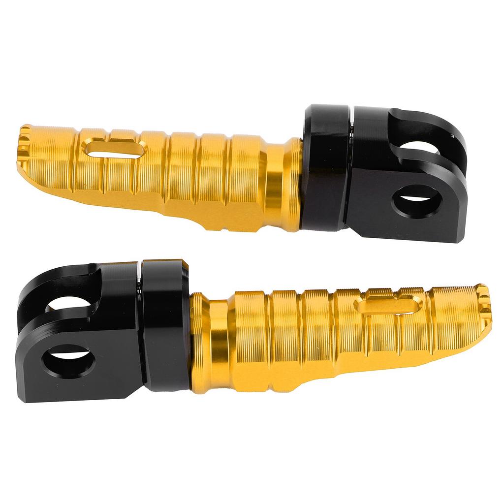 Pair of Front Foot Pegs Aluminum Alloy Pedals Fit for Kawasaki Ninja Z125 PRO Z250/SL Z400 Z900Gold