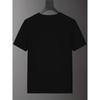 European sizes Plus Size Printed Men's Summer Casual T-Shirt with Letter Pattern, Crew Neck, Short Sleeve, Slightly Stretchy, Regular Fit