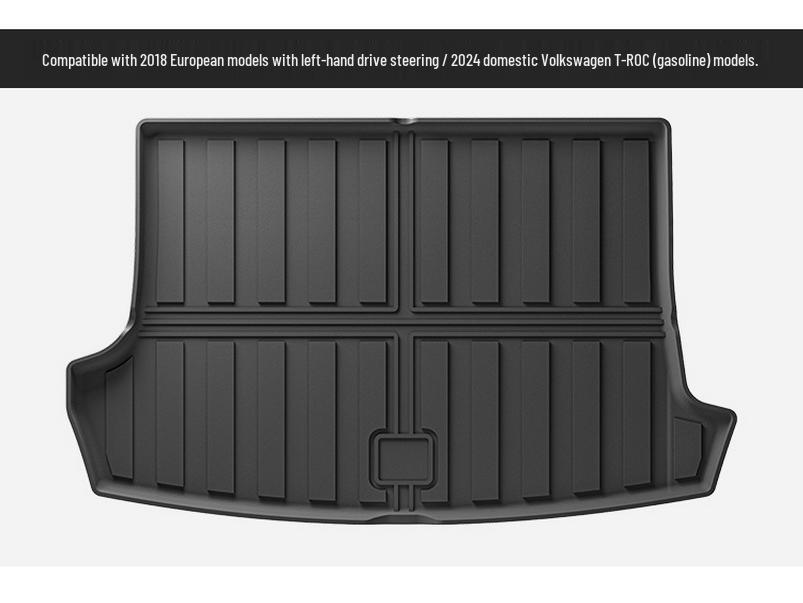 TPE Car and Trunk Floor Mats for 2018-2024 Volkswagen T-ROC (Left-Hand Drive)