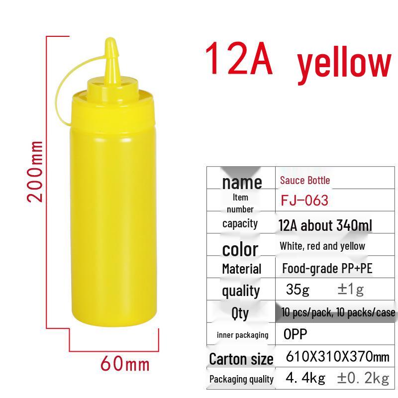 Single-Hole & Three-Hole Squeeze Sauce Bottle for Ketchup & Salad Dressing with Pointed Mouth