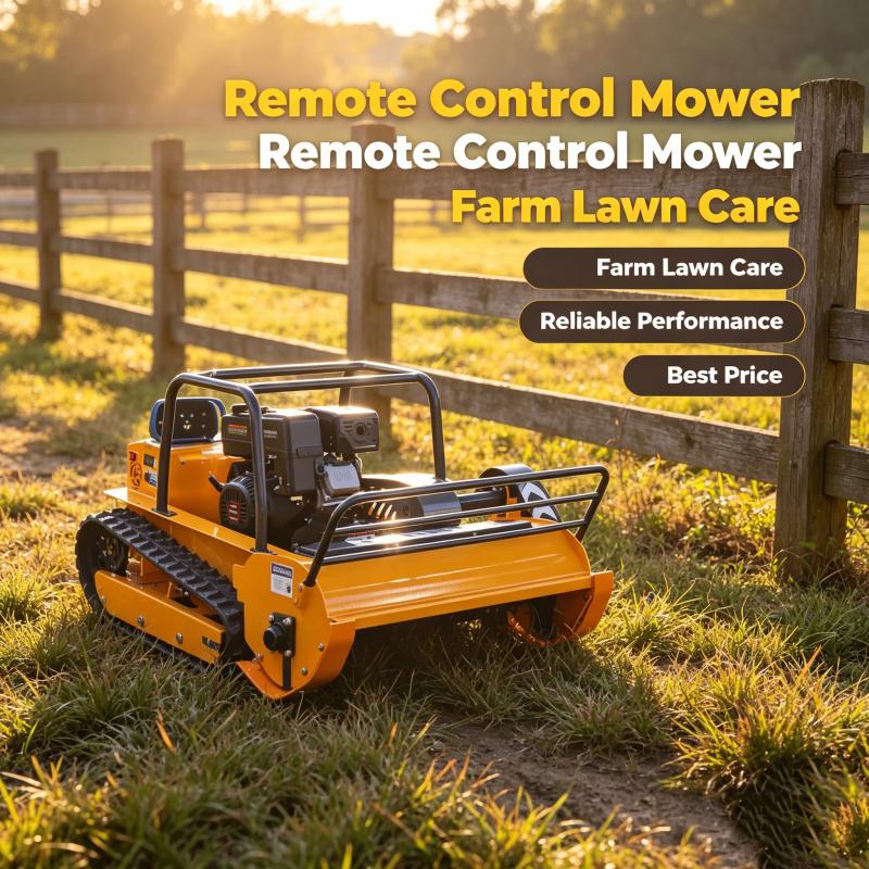 European Spot Remote Control Lawn Mower, Strong Power Output, Trim Thick Weeds & Bushes, Riverbank Slope Farm Outdoor Mowing