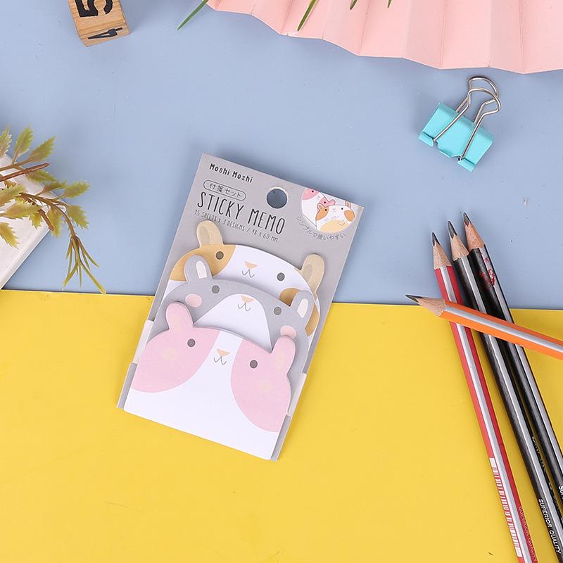 1 Piece Adhesive Kawaii Animals Pig Sticky Notes Notepad Memo Pad Office School Supplies Stationery Sticker