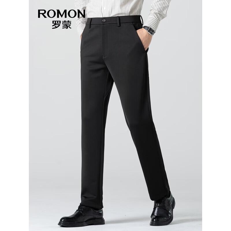 ROMON Men's Straight Leg Casual Business Trousers 6K147A60