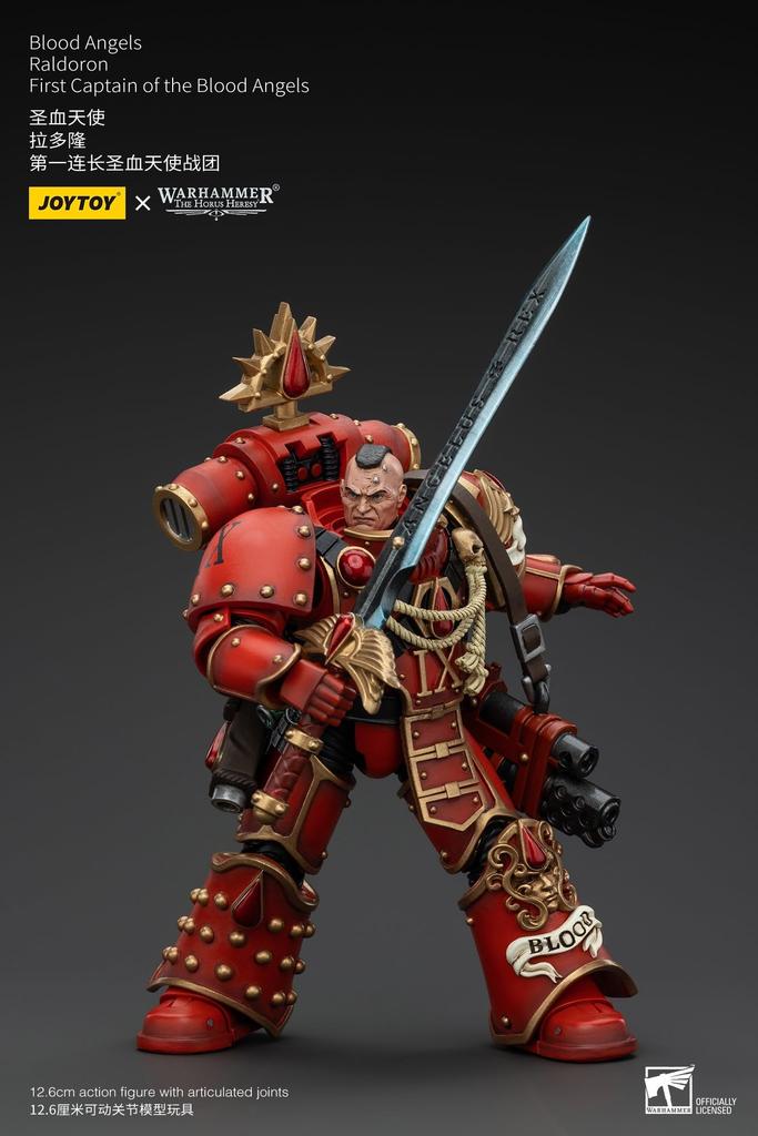 JOYTOY Warhammer Blood Angels First Captain Lardron Scale Action Figure Finished Product 40,000 1/18