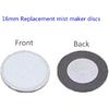 16MM Ultrasonic Mist Maker Disk Fogger Replacement Ceramics Discs for Humidifier Parts with Replacement Tool Silver Color