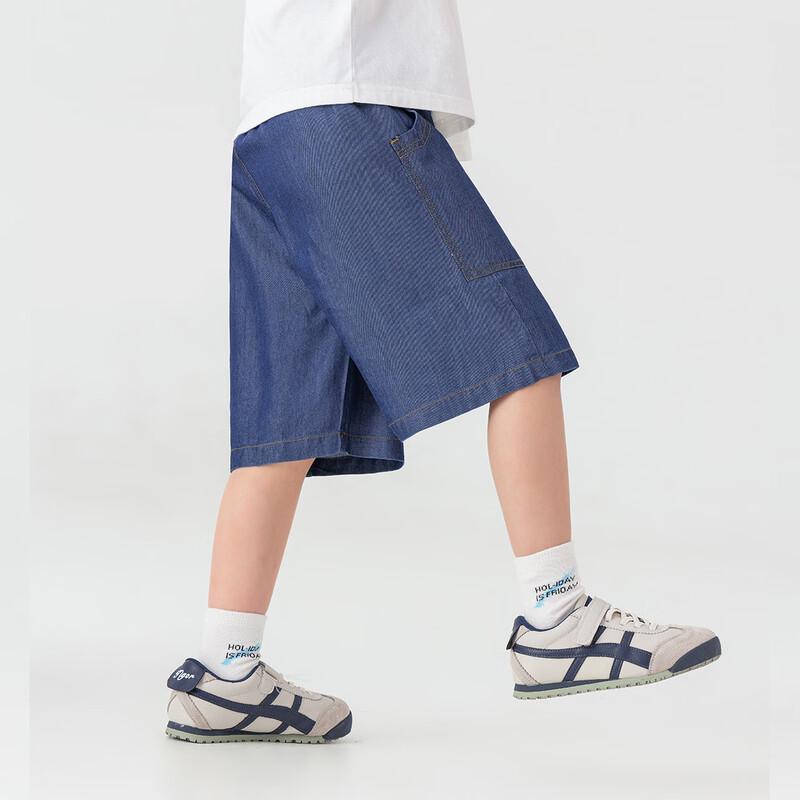 Boys' Soft Breathable Lyocell Tencel Denim-Look Shorts