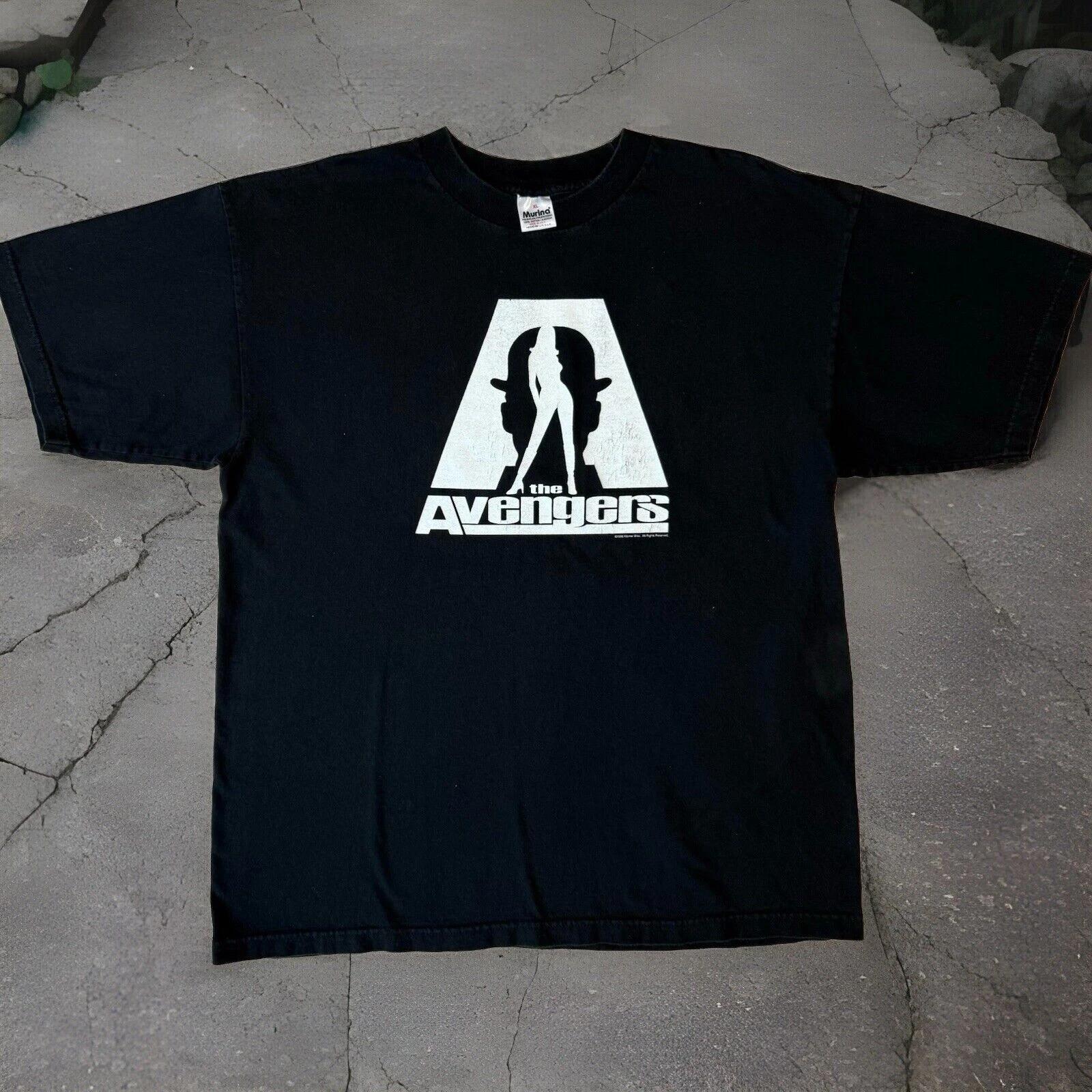 Vintage The Avengers Movie Promo Shirt XL Black 90s Uma Thurman Sean Connery Spy 2XL