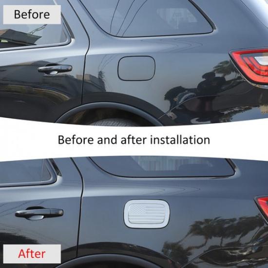 Chrome Front Fuel Tank Gas Lid Cap Door Cover For Dodge Durango 11+ Accessories